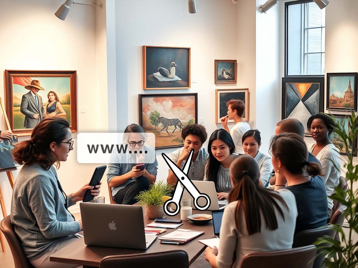 Artists and galleries use shortened URLs